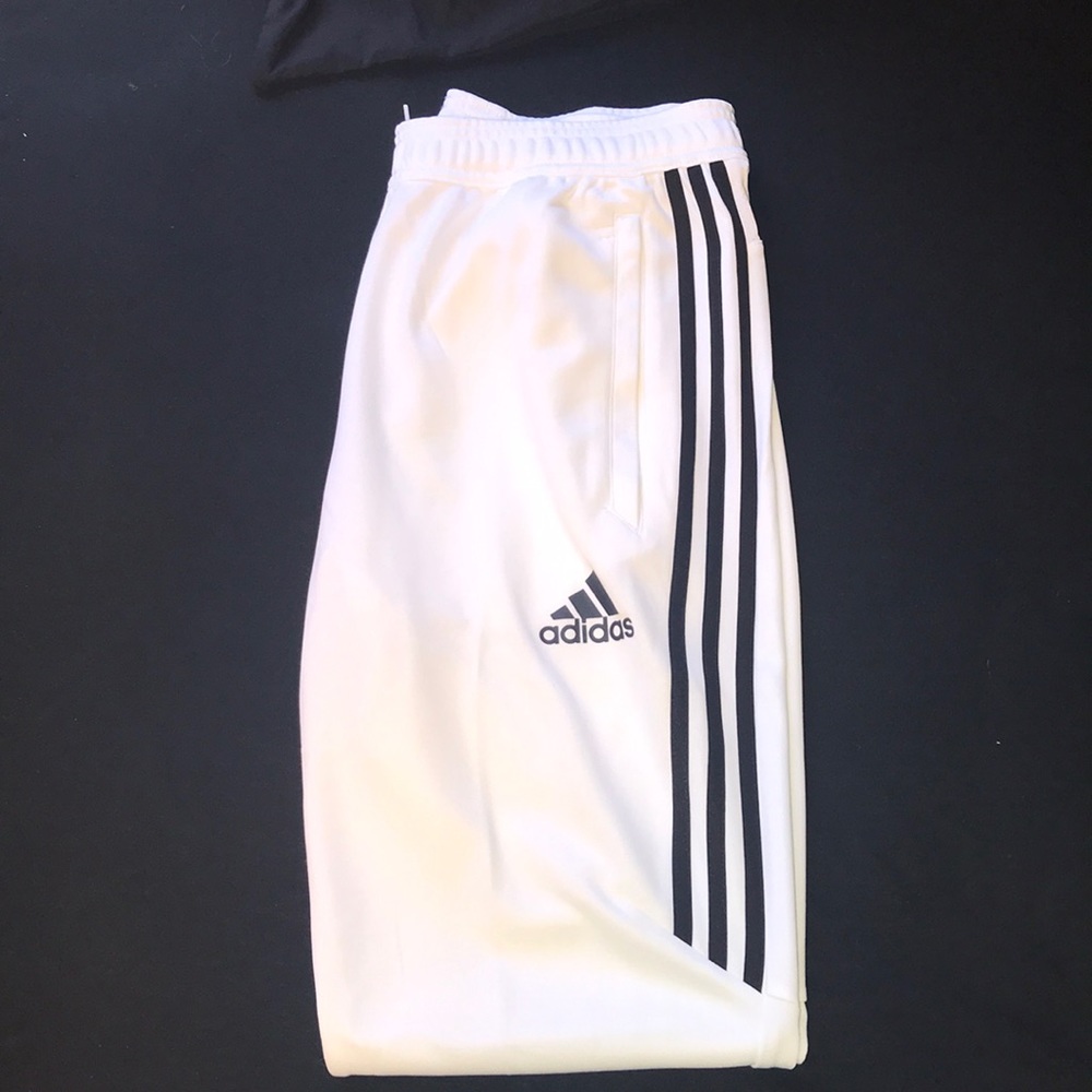 White adidas sweatpants